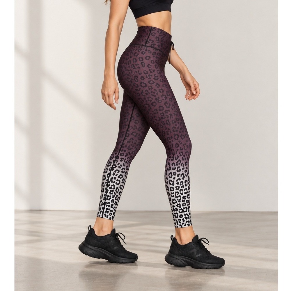 Good American Ombre Leopard Leggings Women's Medium Bold Animal Print Activewear